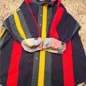Vintage 90's/Y2K Nautical Multicolor Striped Men's Shirt
